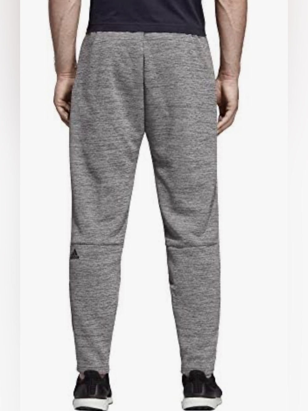 Adidas Jogger Pants Mens Large Gray Tapered Athletic Zip Ankle Training